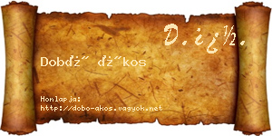 Dobó Ákos névjegykártya