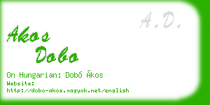 akos dobo business card