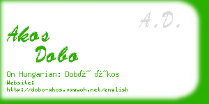 akos dobo business card